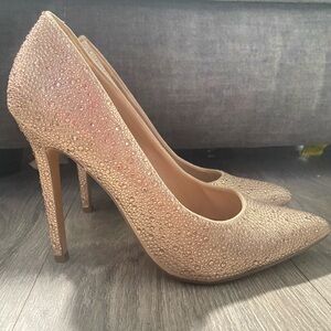 Bejeweled Blush Heels